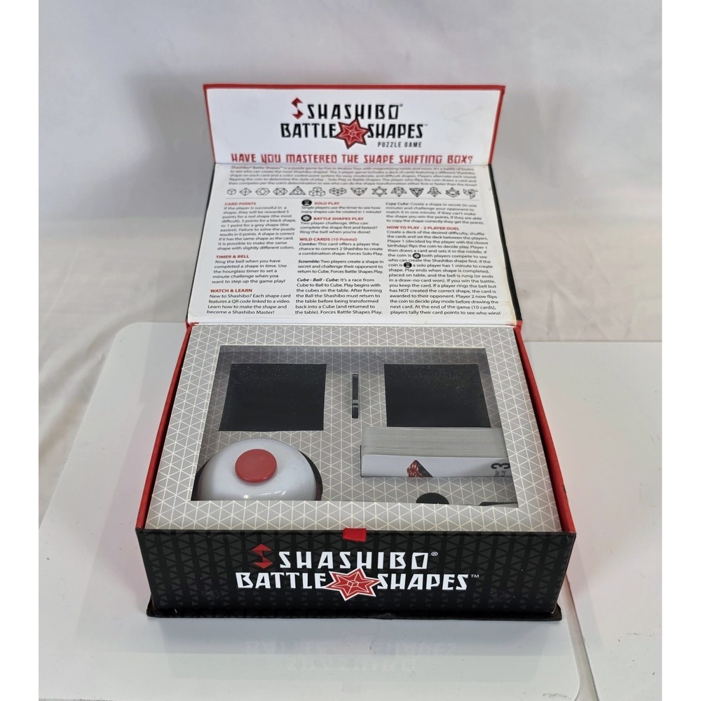 Shashibo Battle Shapes Puzzle Game Incomplete Replacement Parts Box Timer Cards